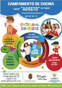 Cartel Campamento de Verano 'Cocinando sonrisas'