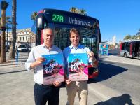 Imagen del concejal de Movilidad Urbana, Carlos de Juan, en la presentación del ‘BeachBus’