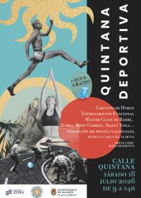 Cartel de la jornada de dinamización comercial 'Quintana Deportiva'
