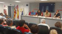 Imagen de la concejala de Fiestas, Cristina Cutanda, en una reunión de la asamblea extraordinaria de la Federació en la Casa de la Festa