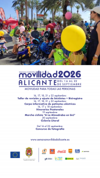 Imagen del cartel de la Semana Europea de la Movilidad de Alicante