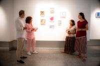 Imagen de la concejala de Cultura, Nayma Beldjilali, en la inauguración del XLV Certamen Internacional de Minicuadro