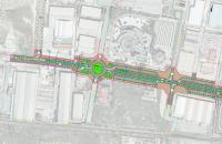 Imagen de la recreación del nuevo diseño de la avenida de Elche en Aguamarga con su nueva rotonda