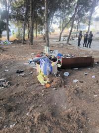 Imagen del asentamiento ilegal desmantelado en La Torreta