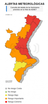 Alerta naranja por lluvia y tormenta