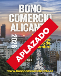 Imagen del cartel Bono Comercio 2026 aplazado