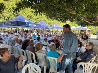 Imagen del alcalde de Alicante, Luis Barcala, en la Jornada de Convivencia de los Centros de Mayores