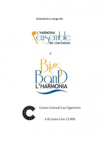 Cartel de Ensemble de Clarinete3s y Big Band de L´Harmonia S.M.