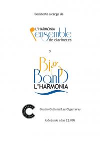Cartel de Ensemble de Clarinetes y Big Band de L´Harmonia S.M.