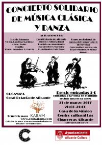 Cartel Concierto solidario de música clásica y danza