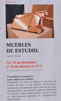 Cartel de la exposición en la sala A de la Lonja: Ángel Masip