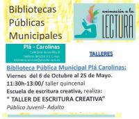 Animación lectora con taller de escritura creativa