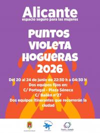 Cartel puntos violeta Hogueras 2026