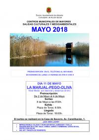 Centros Municipales de Mayores. Salidas Culturales y Medioambientales Mayo 2018