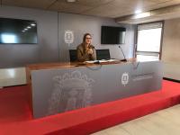 La Portavoz de equipo de gobierno, Mari Carmen de España, en rueda de prensa