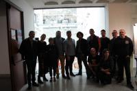 Daniel Simón y los promotores tras la reunión
