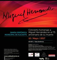 Cartel del concierto de la Banda para el miércoles 10 de mayo