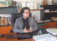 El concejal Daniel Simón, en su despacho.