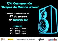 Imagen cartel XVI Certamen de &quot;Grupos de Música Jóven&quot;.