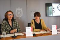 Gloria Vara y Miriam Gilabert, en la comparecencia de prensa