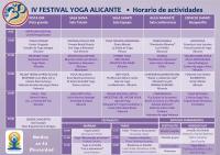 Horario de actividades Yoga