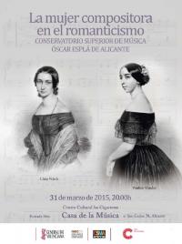 Imagen cartel &quot;La mujer compositora en el Romanticismo&quot;.