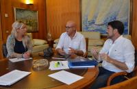 El presidente del SPA Alicante en la reunión mantenida con el alcalde y la concejala de Deportes