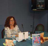 En la imagen, María Dolores Padilla, gerente del Principal, en la rueda de prensa de hoy. 