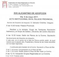 Programa para el sábado 6 - Alicantino de Adopción 2017