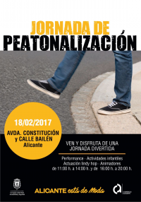 PRUEBA PILOTO DE PEATONALIZACIÓN AV. CONSTITUCIÓN Y BAILÉN DÍA 18/02/17