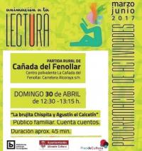 Cartel de una de las actividades: cuentacuentos con animación en la Cañada del Fenollar
