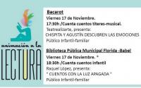 Cartel con los datos de las dos actividades 