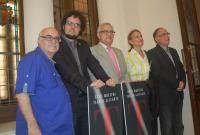 El director de la Muestra, Heras, junto a Simón, Asencio, Cristina Santolaria y Pep Llopis
