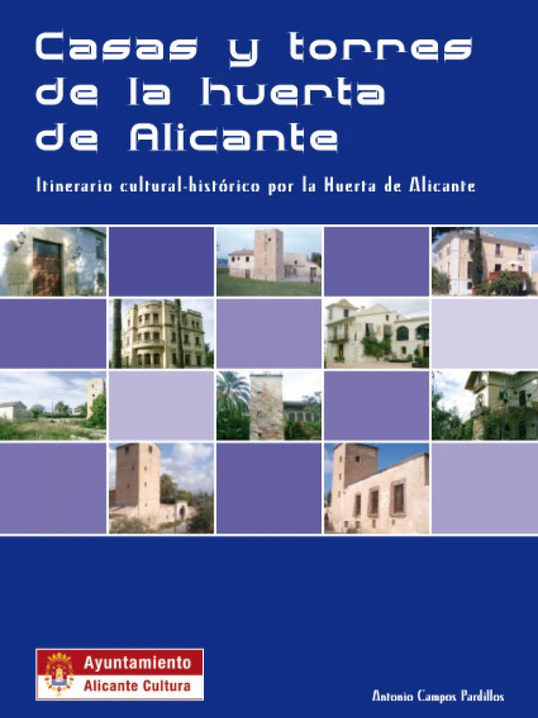 Portada Guía didáctica de Casas y Torres de la huerta de Alicante