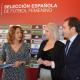 Ana Muñoz, Marisa Gayo y Carlos Parodi, en la presentación oficial del partido internacional