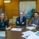 Luis Barcala, José Ramón Sempere y Dolores Mará Mejía durante en encuentro que ha tenido lugar en el despacho del alcalde