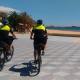 Agentes de la Policía Local en la playa del Postiguet