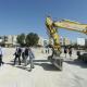 Visita del alcalde, Luis Barcala, a las obras de la Plaza de la Ciudad de la Justicia