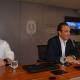 Javier Morales, Antonio Peral y Enrique Conejero en la mesa de presentación de las sesiones