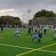 Campos con dos partidos en el Antiguo Hipódromo, donde se ven las torres de iluminación