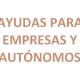 AYUDAS PARA EMPRESAS Y AUTÓNOMOS AYUDAS PARA EMPRESAS Y AUTÓNOMOS