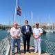 El concejal de Cultura, Antonio Manresa visita el velero escuela de la marina italiana atracado en Alicante
