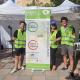 Voluntarios de un stand de la Semana Europea de la Movilidad