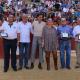 Mari Carmen de España, concejala de la Plaza de Toros, con los ex-directores de la Escuela Taurina Municipal de Alicante