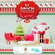 Imagen de Papá Noel, árbol de Navidad, trineo y regalos Imagen de Papá Noel, árbol de Navidad, trineo y regalos