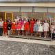 Imagen del acto de recepción de la Corporación municipal a las Belleas del Foc 2025 y sus damas de honor en el Ayuntamiento de Alicante