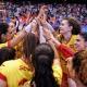 Imagen de un partido de la la selección española femenina de voleibol en Alicante Imagen de un partido de la la selección española femenina de voleibol en Alicante