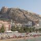 Imagen de la playa en verano de El Postiguet Imagen de la playa en verano de El Postiguet