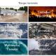 Fotos de los riesgos naturales, inundaciones, incendios, terremotos, etc.