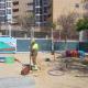 Obras en uno de los patios de los colegios de Alicante